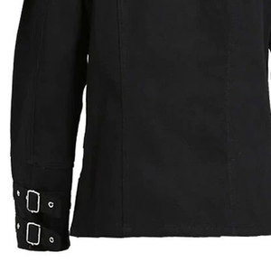 เสื้อแจ็คเก็ตโกธิคสีดำสไตล์พังก์ร็อก งานแฮนด์เมด ลายเรียบ แต่งเมทัลลิก ปี 2026 ขายส่ง - Product Image 5