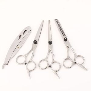 Custom Quality 6 Inch Flat Tooth Straight Hairdressing Stainless Steel Cutting Tools <b>Set</b> for Salon Scissors <b>Barber</b> - Product Image 3