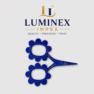 Ciseaux à broder LUMINEX IMPEX Putford blancs, petits, bicolores, à lame arrondie, à poignée courte, pour droitiers, usage domestique - Product Image 1