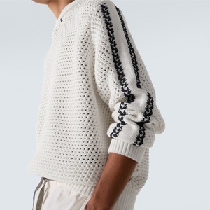 Sweat à capuche vintage personnalisé en tricot, tissu délavé et vieilli, coupe ample, unisexe, streetwear - Product Image 4