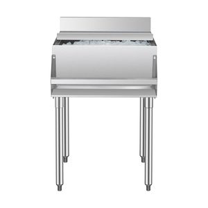 Contenitore per Ghiaccio Commerciale in Acciaio Inox da 61,6 L, 24 x 24,2 x 37, con 24 Portabottiglie, Coperchio Scorrevole, 24 x 24,2 x 37 - Product Image 1