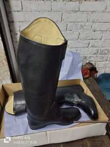 Tall Riding <b>Boots</b> with Buckle Closure Stylish Women's Genuine Leather Solid Color Equestrian Style with YKK Zipper and TPR Sole - Product Image 6