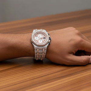 Reloj Automático de Lujo con Incrustaciones de Moissanita, Esfera Multicolor de Acero Inoxidable, Cristal de Zafiro, Resistente al Agua, Proveedor de Relojes de Pulsera - Product Image 2