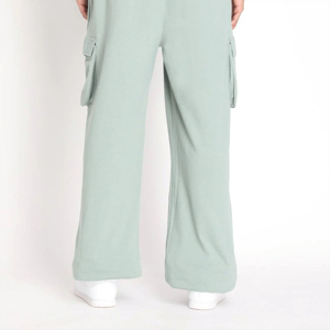 Custom Heavy Acid Wash Cargo Sweatpants Men <b>Stack</b> Flared Graphic Print Sun Faded for Edge Casual 100% Cotton Anti-Pilling - Product Image 6