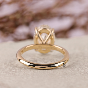 Anillo de Compromiso Ovalado de Lujo con Diamante Cultivado en Laboratorio de 1-5 Quilates, 14K/18K/PT950, Personalizable, Certificado IGI, Claridad VS1, Color E - Product Image 4