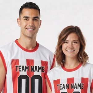 Camiseta de Baloncesto Personalizada con Nombre de Equipo, Unisex, Sin Mangas, de Malla Transpirable, con Rayas, Ropa Deportiva, Camiseta de Fútbol - Product Image 3