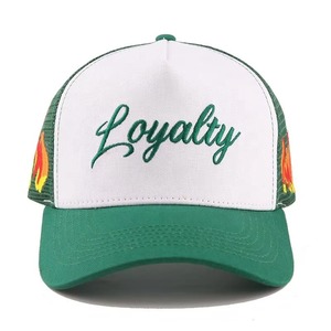 Casquette de camionneur décontractée en toile pour l'extérieur, personnalisable, en tissu maillé respirant, à 5 panneaux, avec fermeture snapback - Product Image 4