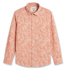 Camisa Casual de Hombre Enovate con Estampado Floral, 100% Algodón, ODM, Manga Larga, Cuello Clásico, Transpirable, Popelina, Verano - Product Image 1