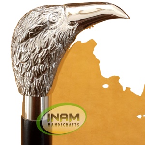 Bâton de marche en bois fait à la main de qualité supérieure avec poignée d'aigle en laiton/cannes de marche en bois avec poignée d'aigle en laiton - Product Image 1