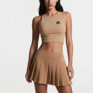 Débardeur pour femme avec jupe, style uni, finition lisse, débardeur pour femme avec jupe, coupe confortable - Product Image 1