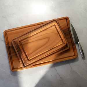 Tabla de Cortar Rectangular de Madera de Acacia Sólida, 1.5 cm de Grosor, Apta para Lavavajillas, Sostenible y Duradera, para Cocina - Product Image 6