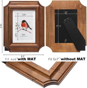 Unfinished Wooden Beaded Picture <b>Frame</b> | <b>Paint</b> or Decorate – Fits Photos, Boho Farmhouse Display for Tabletop - Product Image 4