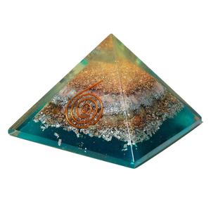 Artisanat en pierres semi-précieuses pour la protection contre les EMF : Agate sculptée Fleur de Vie, Malachite, Pyramide d'Orgone, Cristaux - Product Image 4