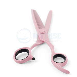 Tijeras de Peluquería Rosadas, Combo de Tijeras de Corte y Entresacadoras, Acero Inoxidable Japonés de Alta Calidad, Afiladas, Ergonómicas, Herramientas Profesionales de Salón, Duraderas - Product Image 5