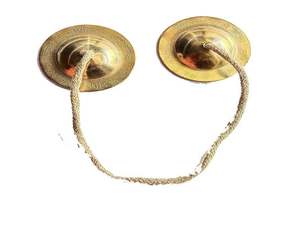 Manjeera de latón única, hecha con precisión para espectáculos de danza folclórica, ceremonias religiosas y música de meditación. - Product Image 6