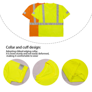 Chemise de travail réfléchissante à manches courtes haute visibilité, uniforme boutonné pour agents de sécurité, mécaniciens, vêtements de travail - Product Image 5