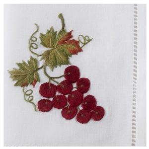 Serviette de Table en lin, 100% pièces, brodée de raisin, Style classique, serviette de Table, point papillon, pour mariage, hôtel, maison - Product Image 2