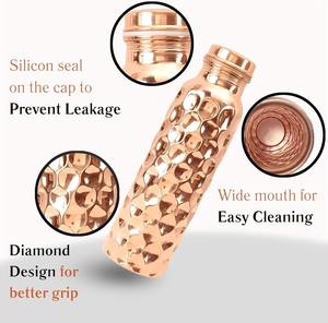 Nouvelle bouteille d'eau en cuivre pur, style sport, gobelet avec logo personnalisable, finition mate, vente directe - Product Image 5