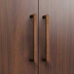 Modern Linear Wooden Cabinet <b>Pulls</b> Japandi Style <b>Drawer</b> Hardware Natural Wood Kitchen Cabinet Handles Contemporary Wooden Bar - Product Image 4