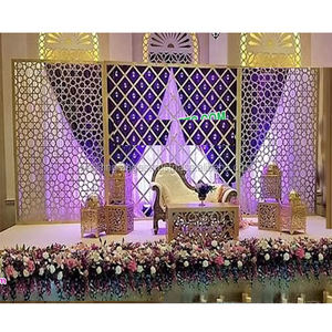 Mur de fond de scène de mariage élégant et glamour avec murs de fond à bougies, Mur de fond à bougies brillant et élégant pour mariage, Royaume-Uni - Product Image 1