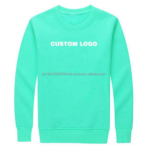 Sudadera de Cuello Redondo para Hombre, 100% Algodón, Color Azul Sólido, con Logotipo Personalizado Bordado, Puños y Dobladillo Acanalados, Alta Calidad - Product Image 6