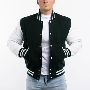 Chaqueta Letterman con Mangas de Cuero a la Moda, Cuerpo de Lana Premium, Chaqueta Letterman Personalizada para Equipos - Product Image 3