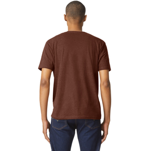 เสื้อยืดผู้ชาย CVC สีโกโก้มิสต์ ผ้าคอตตอนผสมพรีเมียม แขนสั้น ระบายอากาศได้ดี น้ำหนักเบา สวมใส่สบาย เสื้อเปล่าสำหรับตกแต่งลาย - Product Image 2