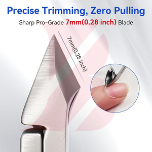 ที่ตัดเล็บมือเล็บเท้าสแตนเลสอย่างดี ขอบคม สำหรับทำเล็บมือและเล็บเท้า คุณภาพระดับร้านเสริมสวย กำจัดหนังกำพร้า - Product Image 4