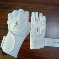 Guantes de Bateo de Béisbol QASWA SPORTS Premium Pro, 100% Cuero Cabretta, Puño Largo, Protección para la Muñeca, Agarre Suave, Cierre de Gancho y Bucle