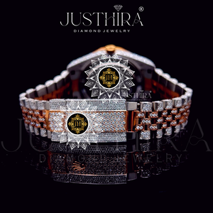Reloj de Lujo de Acero Inoxidable Plateado Más Vendido con Incrustaciones de Diamantes Mossinate, Ideal para Quienes Aprecian la Fina Artesanía - Product Image 5