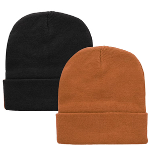 blank Rib Knit Beanie <b>Hat</b> <b>Winter</b> Cuffed Cap Unisex Soft Warm Stretch Plain Skull Cap Custom Logo <b>Hat</b> - Product Image 5
