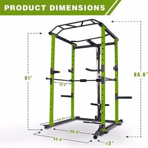 Multi-Functional Home Gym Set Power Cage Adjustable Pullup Squat Rack Comprehensive Fitness Barbell Rack with 1000Lbs Capacity - Product Image 2