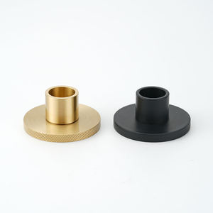 Support de bougie de table doré vintage, porte-bougie conique en métal, support de bougie avec base antidérapante, support de bougie résistant à la chaleur - Product Image 6
