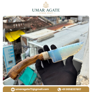 มีดปลายลูกศรทำมือ พกพาสะดวก ทำจากโอปาไลต์คุณภาพสูง หินธรรมชาติแกะสลักด้วยมือ ของขวัญทางจิตวิญญาณ - Product Image 3