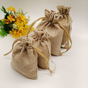 Biodegradable <b>Small</b> Jute Jewelry Pouches Bulk Supply for Retail <b>Packaging</b> and Gift Use - Product Image 3