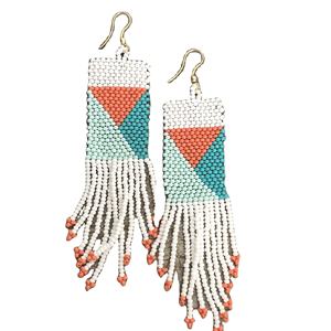 Pendientes de cuentas de cristal Miyuki multicolor, semillas de flecos de estilo bohemio, accesorio de moda chapado en oro para regalos de fiestas de compromiso - Product Image 1