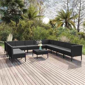 Conjunto de Muebles de Jardín Negros - Product Image 1