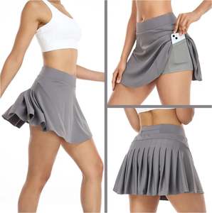 Jupes de sport basiques pour femmes, leggings de compression pour le cyclisme, la course et le fitness, shorts de yoga, shorts de tennis fendus, vêtements de golf et de sport - Product Image 5