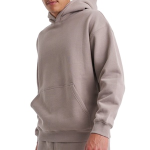 2025 ropa de calle de alta calidad 360gsm 100% algodón Sudadera con capucha de gran tamaño Casual en blanco personalizado Sudadera con capucha para hombres básicos - Product Image 3