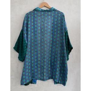 Kimono Boho Hecho a Mano con Seda India para Mujer, Ropa de Dormir Corta Estampada, Ropa de Estar por Casa, Regalo - Product Image 4