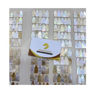 Wholesale Natural White Butterfly Asscher Cut Mother Pearl <b>Blanks</b> Rustic Glazed for Creative DIY <b>Ring</b> Jewelry Inlay Made Vietnam - Product Image 5