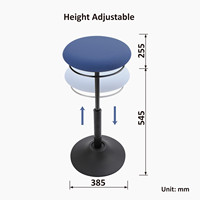 Tabouret de salon de coiffure fabriqué à Taïwan, tabouret moderne et tendance, tabouret actif assis-debout