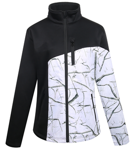Chaqueta Cortavientos Impermeable para Mujer, Chaqueta Softshell de Poliéster Resistente para Aventuras al Aire Libre y Uso Casual - Product Image 1