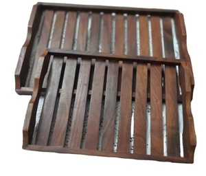 Plateau nautique avec poignées / Plateaux nautiques vintage en forme de bateau / Plateau en bois gravé Plateau en bois personnalisé Plateau de service en bois de bateau - Product Image 4