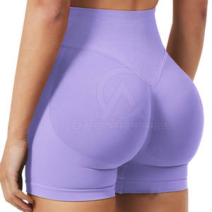 Shorts Deportivos de Cintura Alta Sin Costuras para Mujer, Control de Abdomen, Yoga, Fitness, Ropa Deportiva con Tela Elástica - Product Image 3