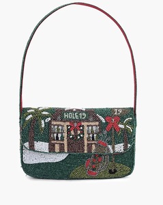 Sac à bandoulière artisanal coloré en perles et cristaux, motif floral, avec rabat, style bohème, idéal pour l'hiver et les soirées, cadeau parfait - Product Image 3