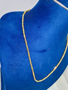 Cadena Bahubali de oro macizo de 22 quilates para hombres y mujeres, collar de eslabones de oro amarillo auténtico, joyería fina para uso diario, regalo unisex - Product Image 3