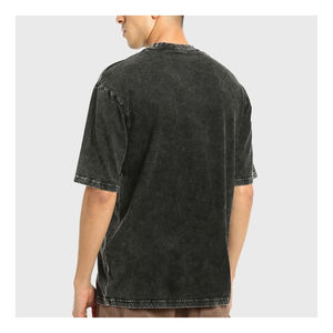 T-shirts pour hommes grande taille de haute qualité, effet délavé, design personnalisé, prix de gros - Product Image 3