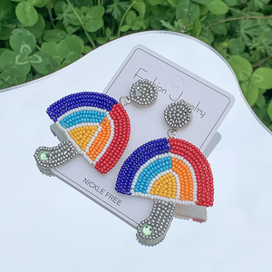 Nouvelle mode 2024, design classique, fabrication artisanale, léger, perles arc-en-ciel, crème glacée en forme de cœur par MULTI CRAFT pour femmes - Product Image 2