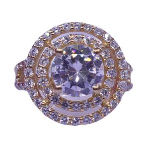 Gemvanity SR1463 14K Gold Plated Tibetan Buddhist Luxury Classic Channel Setting Brilliant Cut Moissanite Silver Gemstone <b>Ring</b> - Product Image 2